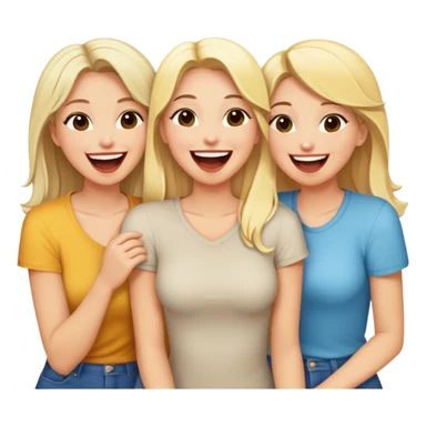 3 blonde and one brunette friends  sticker