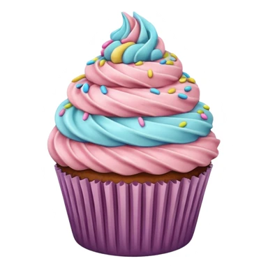 Cupcake with vanilla chocolate twist frosting  sticker