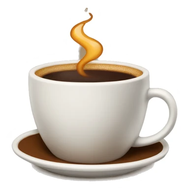 Brown cup hot coffee sticker