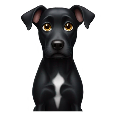 Black dog judging  sticker