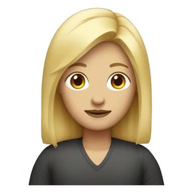 A human with a fat face and blonde hair sticker