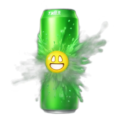 green exploding energy drink sticker