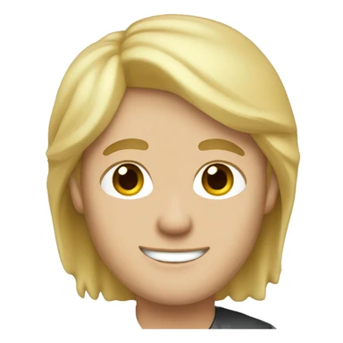 man teacher blonde hair brown eyes white skin sticker