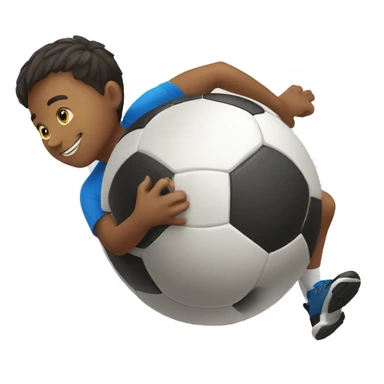 boy balancing a soccer ball sticker