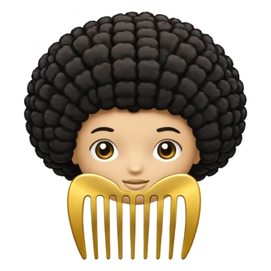 afro hair comb sticker
