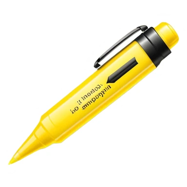highlighter pen marking text on paper sticker