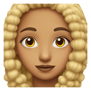 A girl with two moles on her cheeks sticker