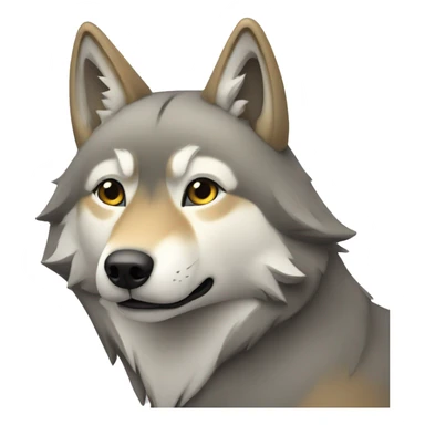 Cute northeastern Wolf  sticker