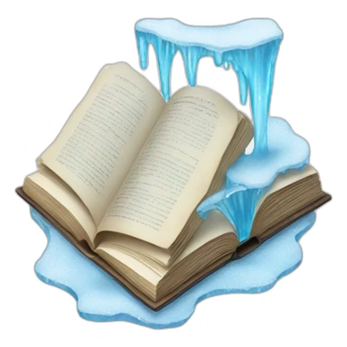 open book made of ice sticker