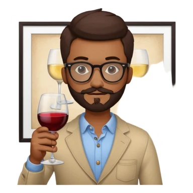 Bobo hipster fan d’expositions d’art sticker