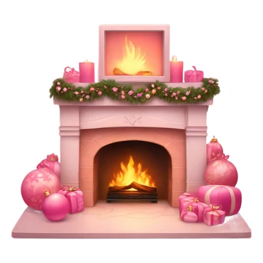 Winter Pink FirePlace sticker
