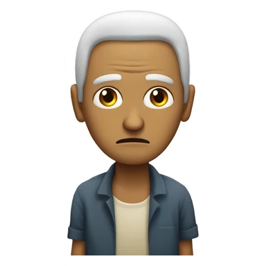 hombre de la cultura nazca con expresión de tristeza  sticker