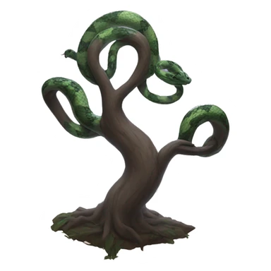 Snake tree moon sticker