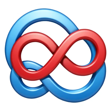 Devops   logo infinty with blue red combo  sticker