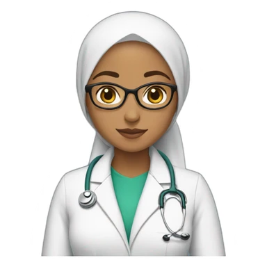 Hijabi doctor sticker