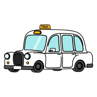 classic black London hackney carriage taxi sticker