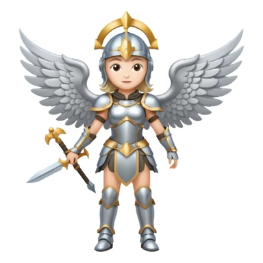 valkyrie, standing on a cloud, winged helmet sticker