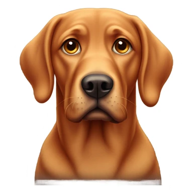 Sad red lab sticker
