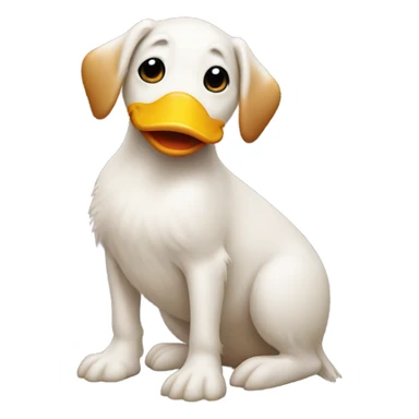 duck riding on the back of a dog sticker