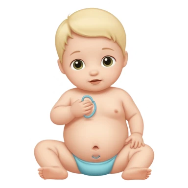 baby with umbilical cord sticker