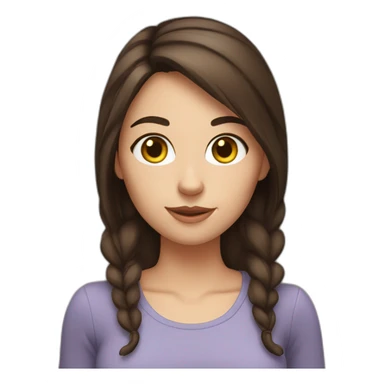 Cat girl (Caucasian with dark brown hair) sticker