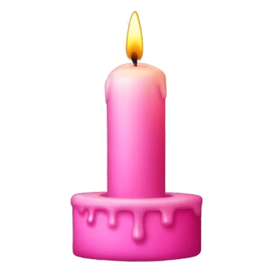 pink candle sticker