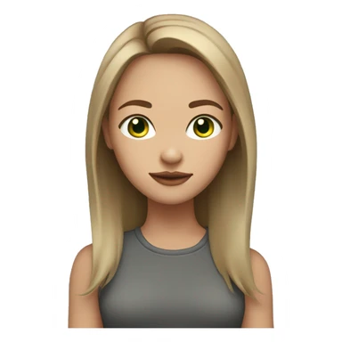 Green eyed girl with light brown hair with light skin and skinny  sticker