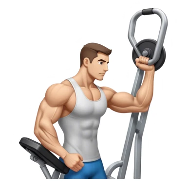side-view cable-machine tricep-pushdown sticker