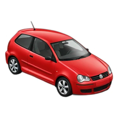 Red 3 door vw polo 9n sticker