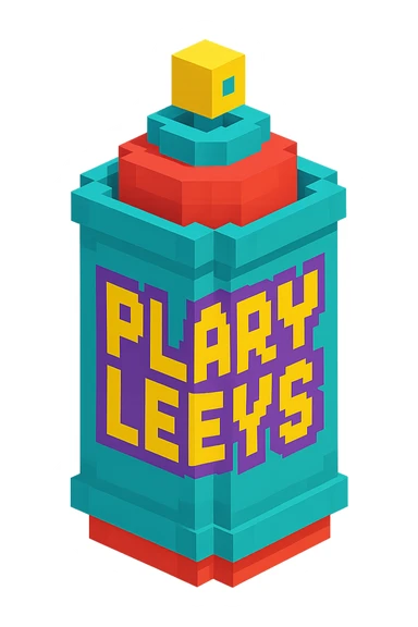 spray paint can with graffiti "PLAVLEYS" sticker