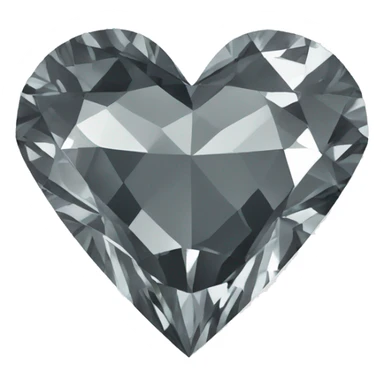 Heart shaped 56-carat gray diamond sticker