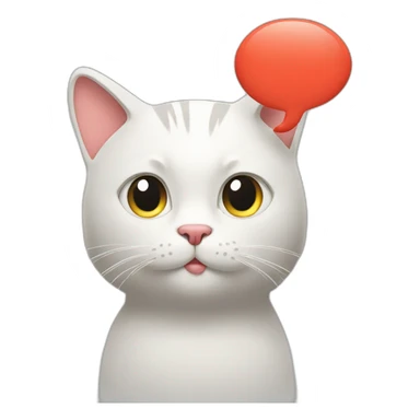 Thinking cat with a thought balloon sticker