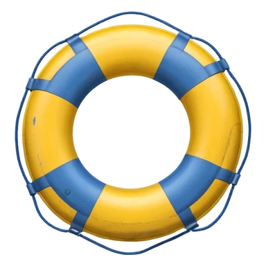 blue and yellow lifebuoy sticker