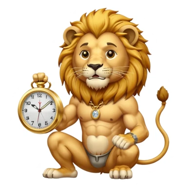 Lion eat Watch  sticker
