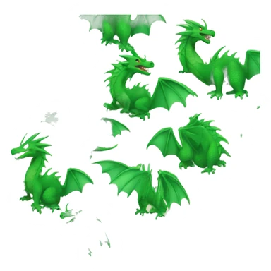 Crossed out green dragon sticker