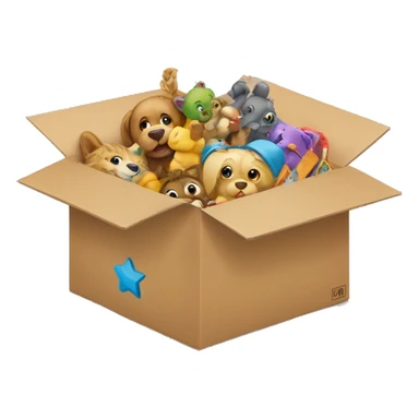 box full of toys sticker