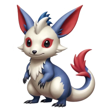 Scaly cute colorful exotic realistic painted smooth glossy Zangoose-Salandit-Minccino-Absol-fusion sticker