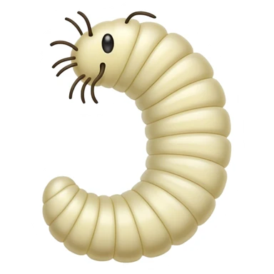 long maggot  no-legs sticker