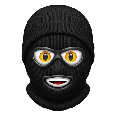 Ski mask sticker