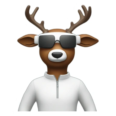 Rudolf in vr headset full body sticker