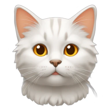 hazme un gato blanco con manchas naranja  sticker