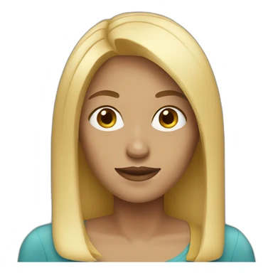 a woman with blond straight hair  sticker
