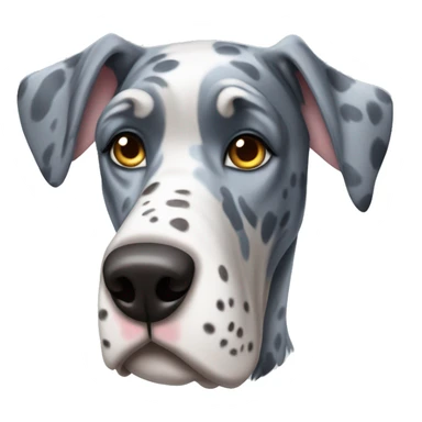 Blue Merle Great Dane wearing a bear costume  sticker