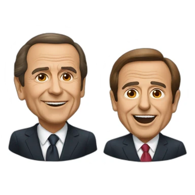 Prodi and Berlusconi sticker