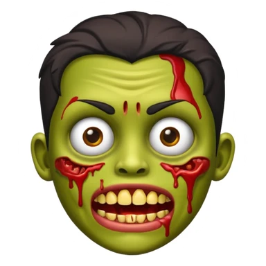 Quero um zumbi com a pele morena, com machucados no rosto (poucos) com dentes de ouro sticker
