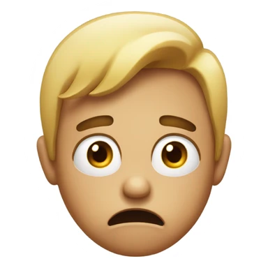 Very surprised and distressed emoji sticker