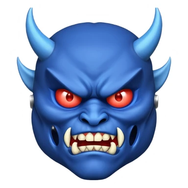 👺 Turn this emoji in blue sticker