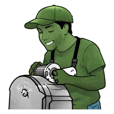 Headstone for angle grinder sticker