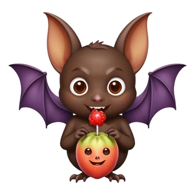 bat with fruit pop sticker