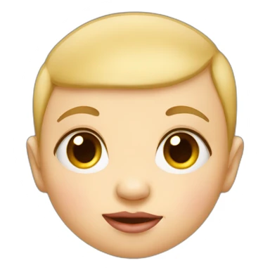 Baby with big nose small lips and small eyes sticker